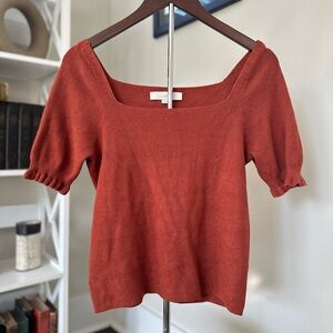 LOFT Rust Orange Knit Top
